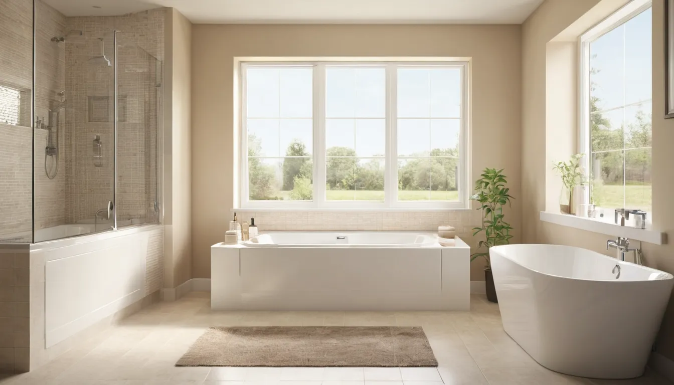 A safe, easy-entry walk-in tub in a bright Lovejoy bathroom